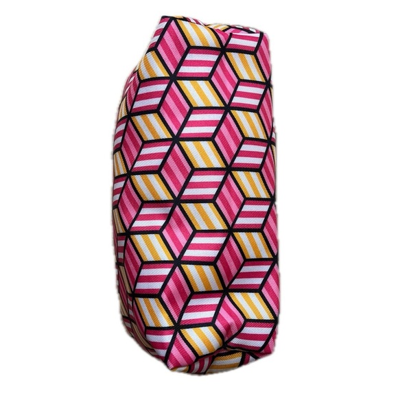 Clinique Cosmetic Travel Bag; Bright Pink, Black, Yellow, Zip Closure, NWOT - Picture 5 of 9